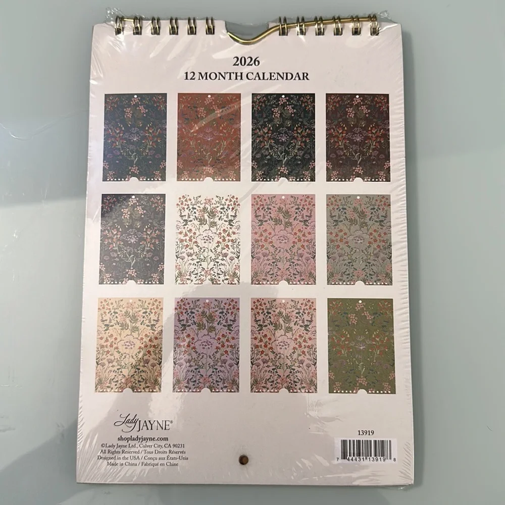 NWT Lady Jayne Small 2026 Monthly Wall Calendar